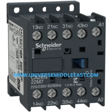 CA2-KN22-M7 – SCHNEIDER TeSys K control relay – 2 NO + 2 NC – <= 690 V – 220…230 V AC coil — SCHNEIDER