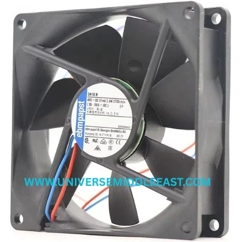 EBM-PAPST 3418N Axial Fan, 48 VDC, 92 × 92 × 25 mm — EBM-PAPST
