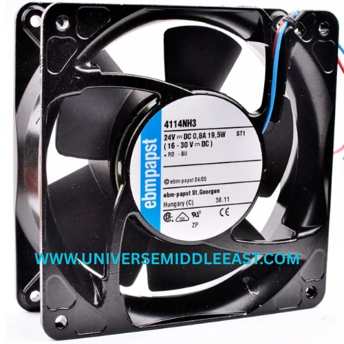 EBM-PAPST 4114NH3 Axial Fan, 24 VDC, 6000 RPM — EBM-PAPST