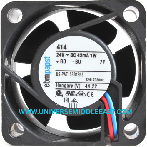 EBM-PAPST 414 Axial Fan, 24 VDC, 6000 RPM — EBM-PAPST