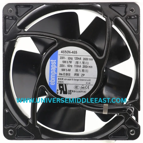 EBM-PAPST 4650N-465 Axial Fan, 230VAC — EBM-PAPST