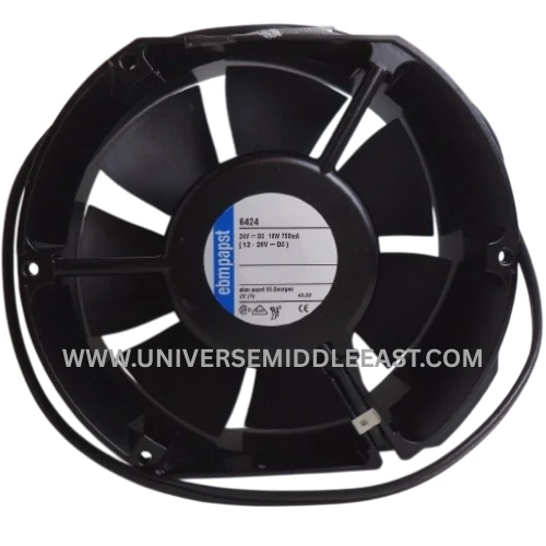 EBM-PAPST 6424 Axial Fan, 24 VDC, 3400 RPM — EBM-PAPST