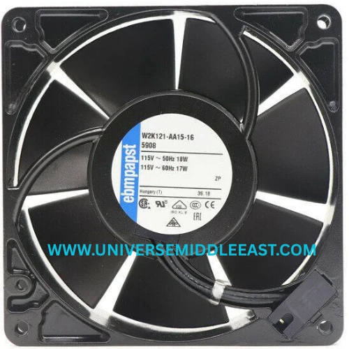 EBM-PAPST W2K121-AA15-16 (5908) Axial Fan, 230 VAC — EBM-PAPST