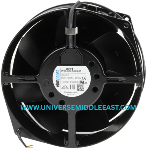 EBM-PAPST W2S130-AA03-01 Axial Fan, 230 VAC, 2550 RPM — EBM-PAPST
