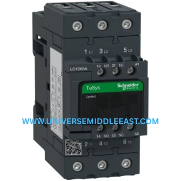 LC1D65AB7 – SCHNEIDER TeSys D contactor – 3P(3 NO) – AC-3 – <= 440 V 65 A – 24 V AC 50/60 Hz coil — SCHNEIDER