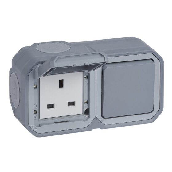 13A 2GANG Switch Socket with Back Box