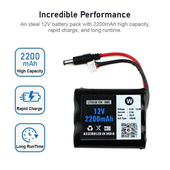 2200MAH Re-chargebale Battery Set 12V