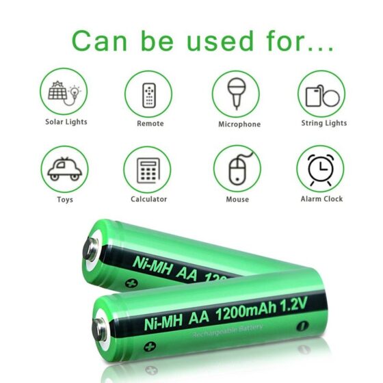 2300MAH Battery MP AA 1.2V 2 Pack Green