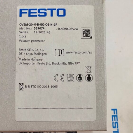 539074 OVEM-20-H-B-GO-OE-N-2P Vaccum Generator