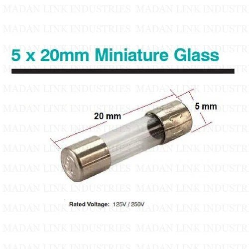5X20MM 1A Glass Fuse