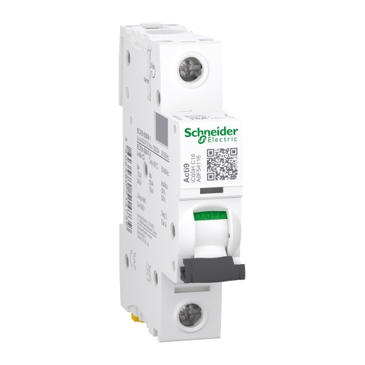A9F54116 – Schneider Electric Acti 9 iC60H MCB Circuit Breaker – 1 Pole 16A C curve — SCHNEIDER