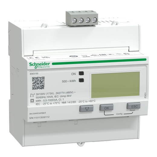 A9MEM3150 – Schneider Electric iEM3150 energy meter – 63 A – Modbus — SCHNEIDER