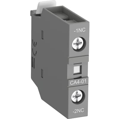 ABB CA4-01 1SBN010110R1001 – CA4-01 is a 1-pole front mounted auxiliary contact block equipped with screw terminals and can… — ABB