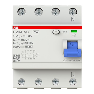 ABB F204 AC-40/0.3 2CSF204001R3400 – Residual Current Device — ABB