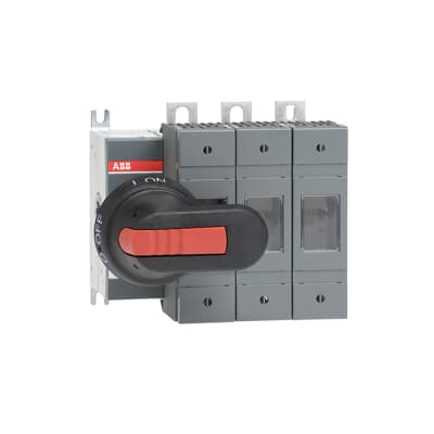 ABB OS160GD03P – Switch-disconnector fuse, 160A, 3-pole, DIN,000/00, front operated, handle and shaft included. — ABB
