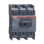 ABB OT125F3 1SCA105033R1001 – 3-pole, front operated, base mounted, DIN-rail mountable switch-diconnector / non-fusible…