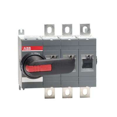 ABB OT400E03P 1SCA022718R8780 – 3-pole, front operated, base mounted switch-diconnector with black IP65 handle and shaft… — ABB