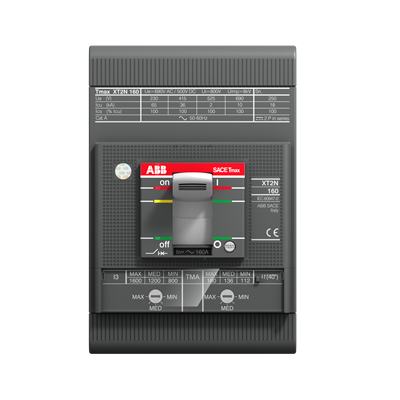 ABB XT2S 160 MA 160 Im 960…2240 3p F F 1SDA076530R1 – C.BREAKER TMAX XT2S 160 FIXED THREE-POLE WITH FRONT TERMINALS AND… — ABB