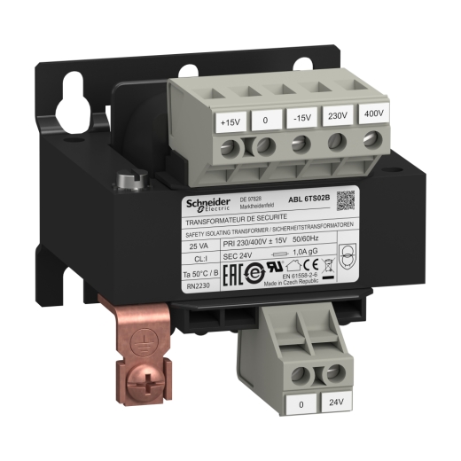 ABL6TS02B – Schneider Electric voltage transformer – 230..400 V – 1 x 24 V – 25 VA — SCHNEIDER
