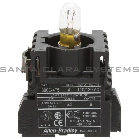 Allen-Bradley 800E-4TL5 Transformer Pilot Lamp — ALLEN-BRADLEY