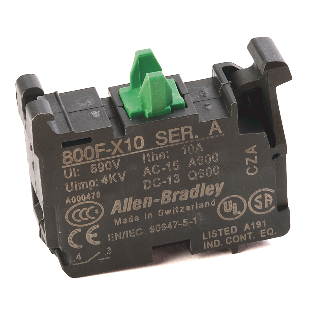 Allen-Bradley 800F-X10 – 22mm Contact Block 800F PB, Pack qty.10 — ALLEN-BRADLEY