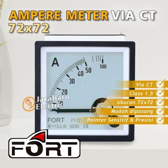 AMMETER-AC-72X72-75/5A-ZIG