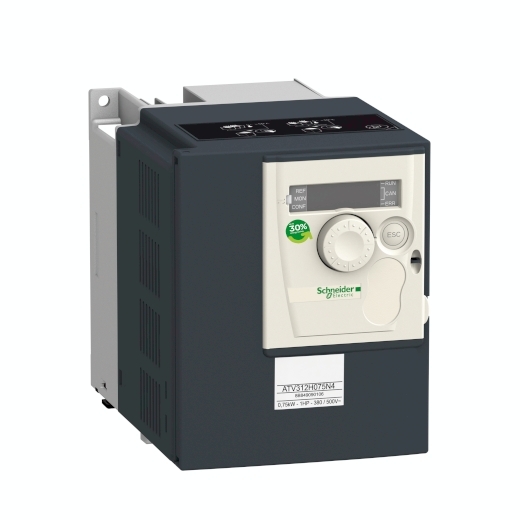 ATV312H055N4 – Schneider Electric variable speed drive ATV312 – 0.55kW – 1.8kVA – 37W – 380..500 V- 3-phase supply — SCHNEIDER