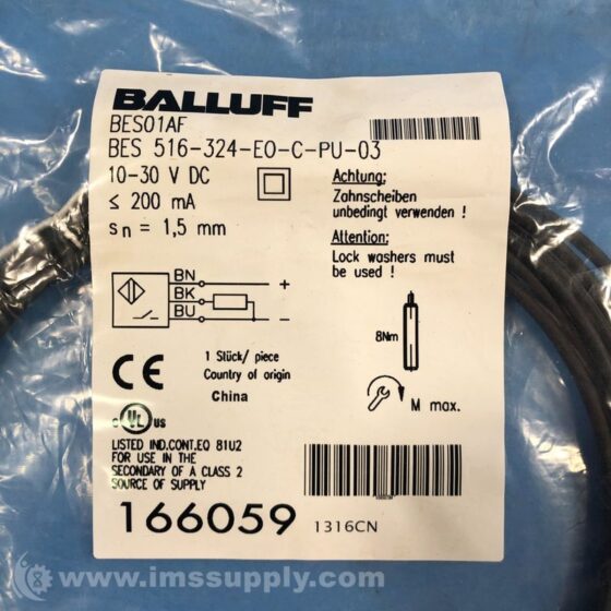 BES516-324-S4-C Inductive Proximity Sensor Balluf