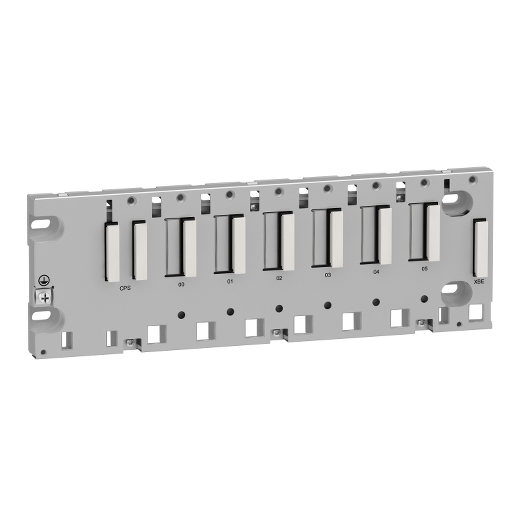 BMXXBP0600 – Schneider Electric Modicon M340 automation platform, rack 6 slots, panel, plate or DIN rail mounting — SCHNEIDER