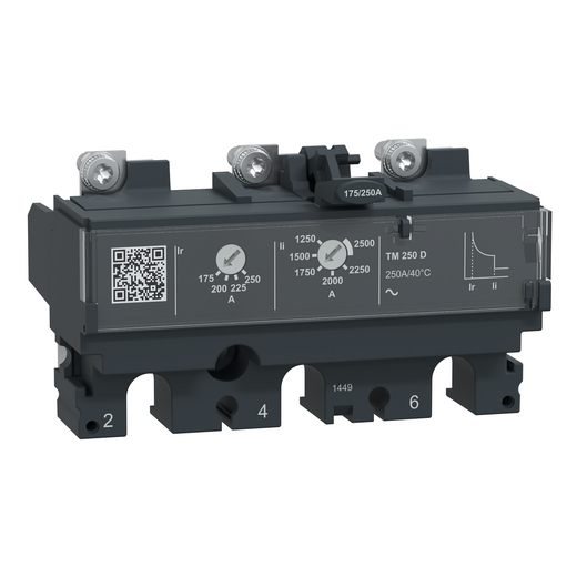 C253TM250 – Schneider Electric Trip unit TM250D, ComPacT NSX250, 3 poles, thermal magnetic protections, 250A rating — SCHNEIDER