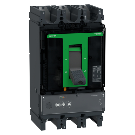 C40N32D400 – Schneider Electric Circuit breaker ComPacT NSX400N, 50kA at 415VAC, MicroLogic 2.3 trip unit 400A, 3 poles 3d — SCHNEIDER