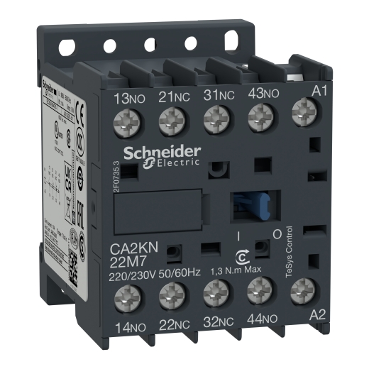 CA2KN22P7 – Schneider Electric TeSys K control relay – 2 NO + 2 NC – ≤ 690 V – 230 V AC coil — SCHNEIDER