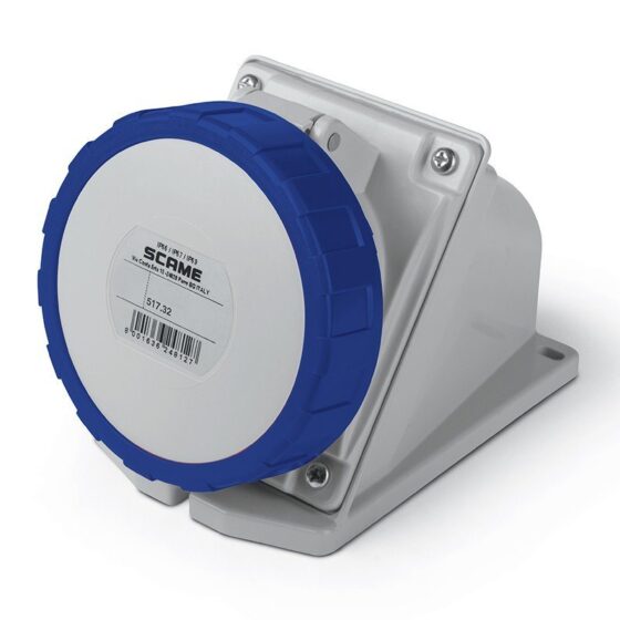 Cat No. 517.3253 – Surf.mnt.socket 2P+E, 32A