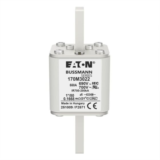 Eaton Bussmann 170M3022 Fuse-link, High Speed, 550A, AC 690V — EATON Bussmann