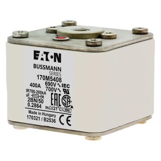 Eaton Bussmann 170M5408 400A Semiconductor Fuse Link Size — EATON Bussmann