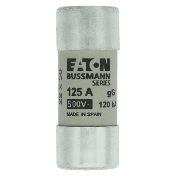 Eaton Bussmann C22G125 Fuse 22X58 GG 500V 125A — EATON Bussmann