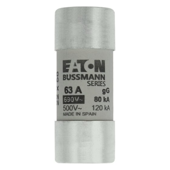 Eaton Bussmann C22G63 Bussman Fuse 22X58 GG 690V 63A — EATON Bussmann