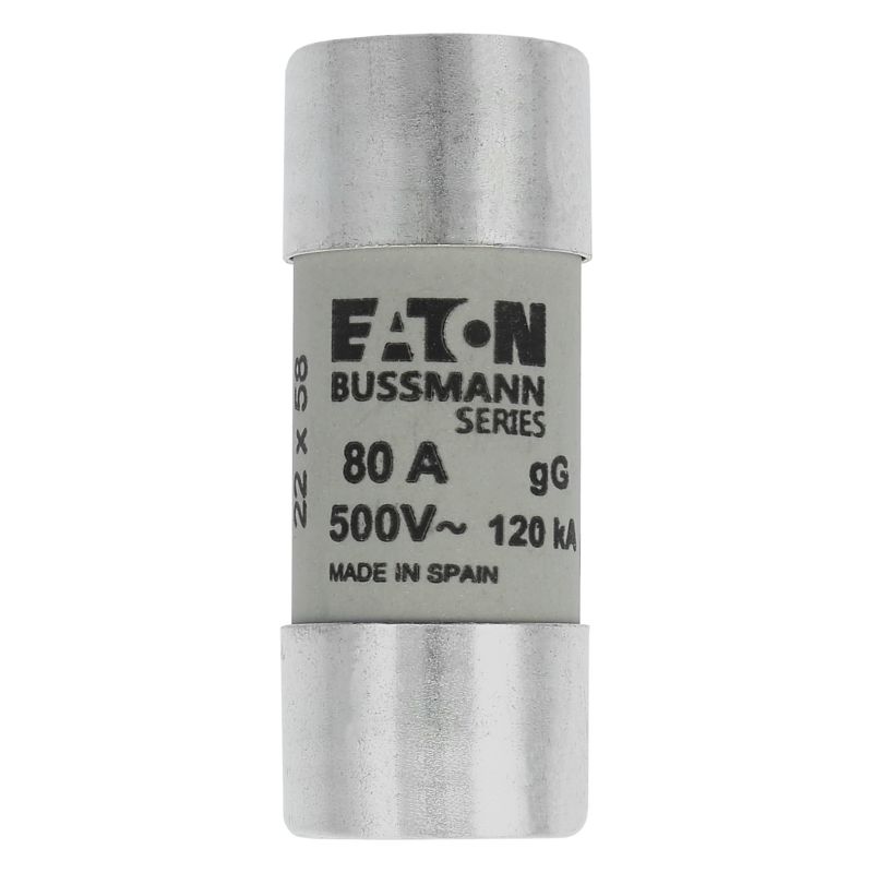 Eaton Bussmann C22G80 Fuse 22X58 GG 500V 80A — EATON Bussmann