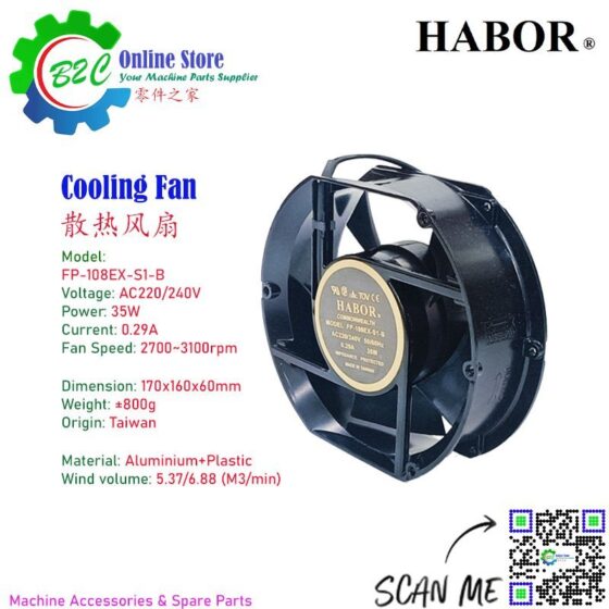 FP-108EX Motor Cooling Fan S1-B, 220/240VAC