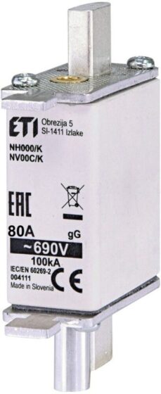 Fuse Link – NH00C Kombi- 80A -eti