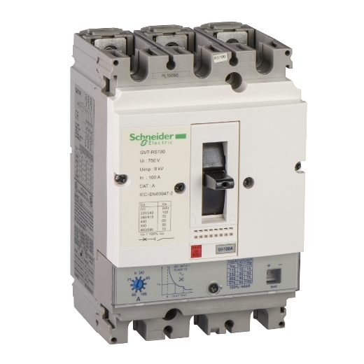 GV7RS80 – Schneider Electric TeSys GV7 – circuit breaker – 3P – AC-3 – 48…80 A – thermal-magnetic — SCHNEIDER