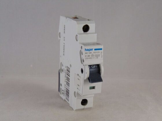 Hager Single Pole Circuit Breaker, 20A, 230V — Hager