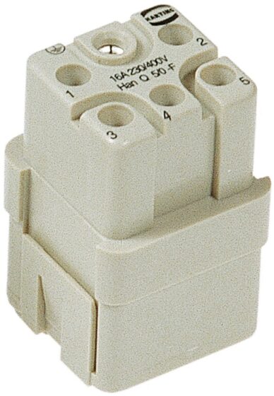 Harting CRIMP-09120053101 Han Q 5/0 Female Insert — Harting
