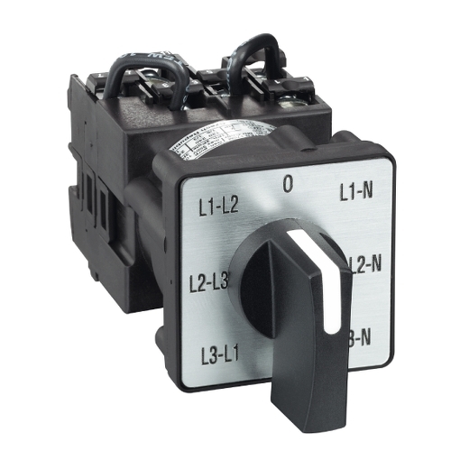 K1F027MLH – Schneider Electric cam voltmeter switch – 3L and 3L-N – 45° – 12 A – screw mounting — SCHNEIDER