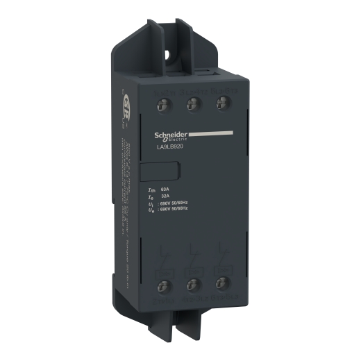 LA9LB920 – Schneider Electric Current limiter, TeSys U / TeSys GV2, 32A/690V, activation 1kA, Iq 100kA@440V, DIN rail… — SCHNEIDER