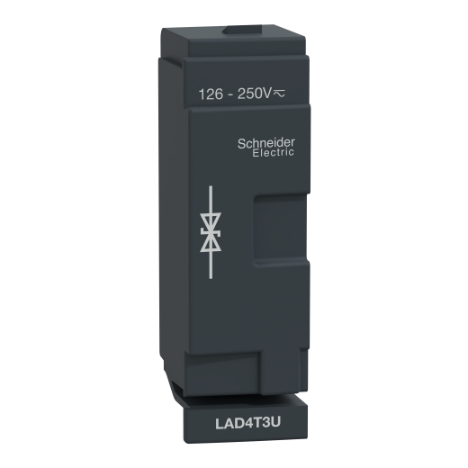 LAD4T3U – Schneider Electric Suppressor module, TeSys Deca, bidirectional peak limiting diode, 126-250V AC/DC — SCHNEIDER