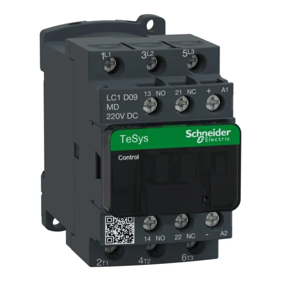LC1D09MD – Schneider Electric TeSys D contactor – 3P(3 NO) – AC-3 – <= 440 V 9 A - 220 V DC coil — SCHNEIDER