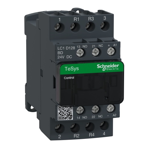LC1D128BD – Schneider Electric TeSys D contactor – 4P(2 NO + 2 NC) – AC-1 – ≤ 440 V 25 A – 24 V DC coil — SCHNEIDER