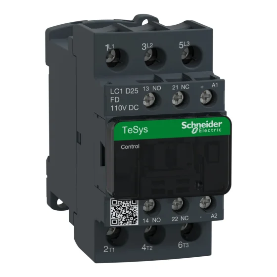 LC1D25FD – Schneider Electric TeSys D contactor – 3P(3 NO) – AC-3 – <= 440 V 25 A - 110 V DC coil — SCHNEIDER