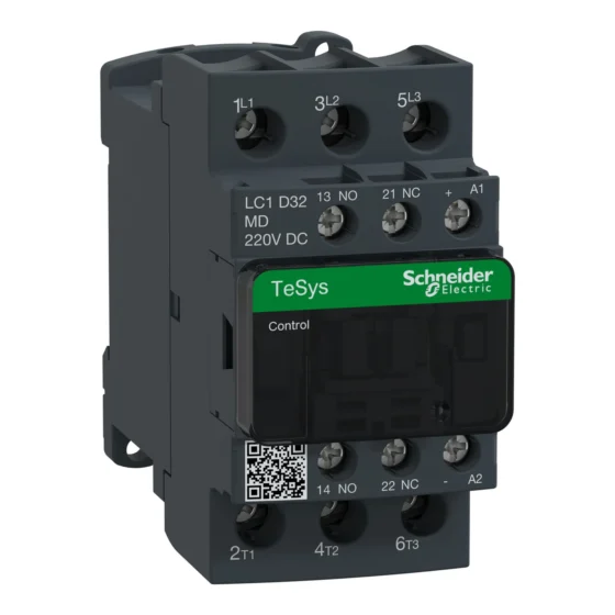 LC1D32MD – Schneider Electric TeSys D contactor – 3P(3 NO) – AC-3 – <= 440 V 32 A - 220 V DC coil — SCHNEIDER